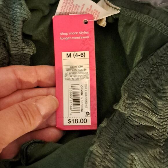 Xhilaration Green Ruffled Cheeky Bottoms size medium NWT - Picture 3 of 4